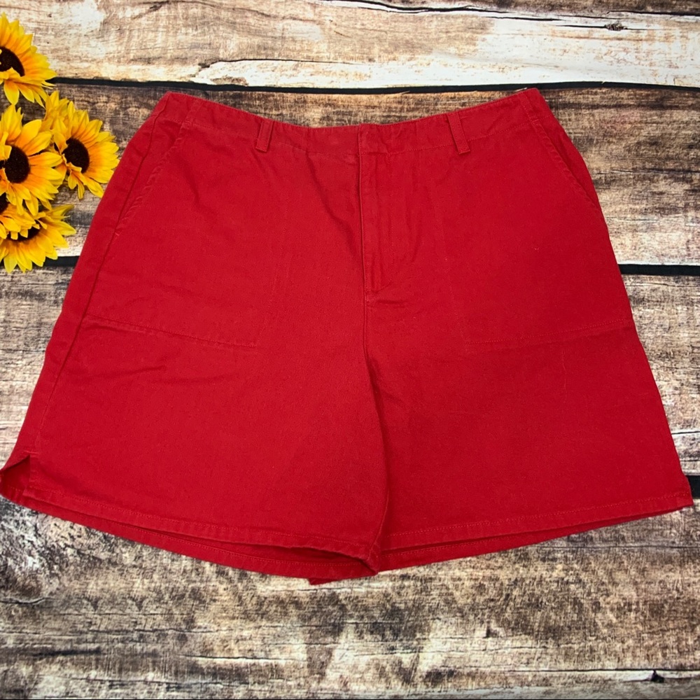 Plus size Shorts in red by Villager. Size 16